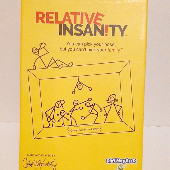 Relative Insanity Card Game (Crazy Runs In the Family) 2017 Complete Pre-Owned - Picture 1 of 3